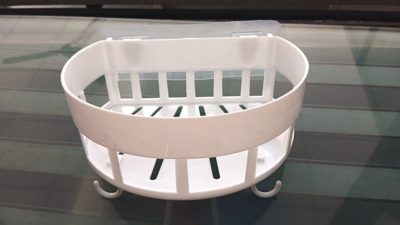 Wall-Mounted Bathroom Shelves with Hooks – Pack of 2