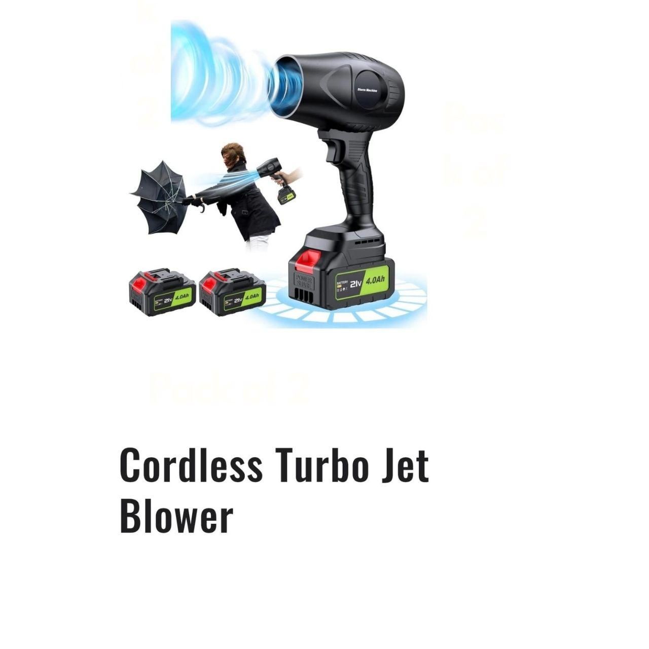 Cordless Turbo Jet Blower – Powerful & Portable Air Blower