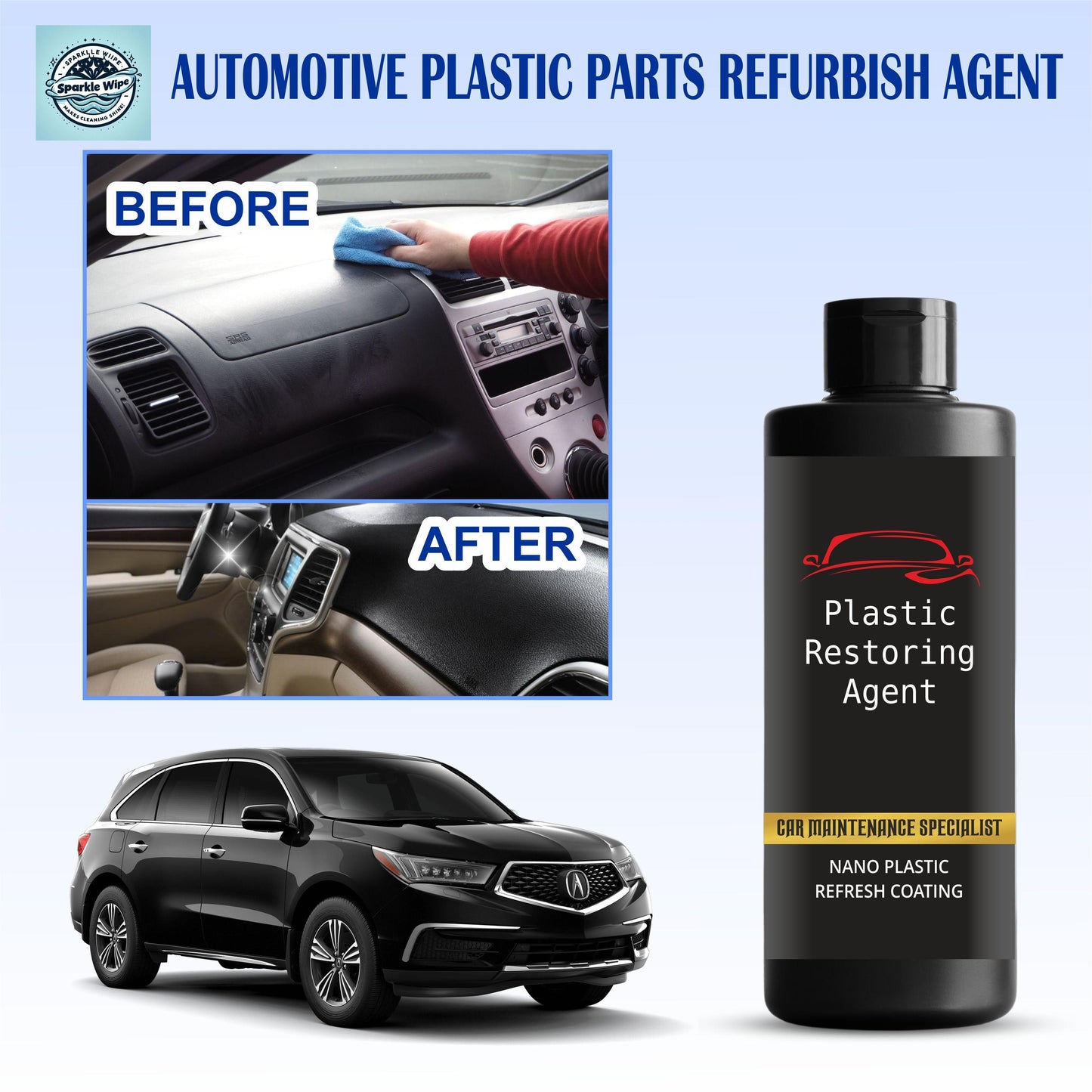 Nano Plastic Revitalizing Coating for Car 100ml (Pack of 2)