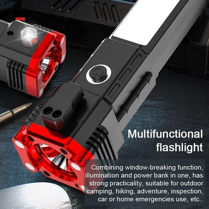 Portable Rechargeable LED Torch – 4-in-1 Emergency Flashlight