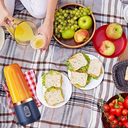 Small Portable Juicer – USB Rechargeable Mini Blender for Juice & Smoothies