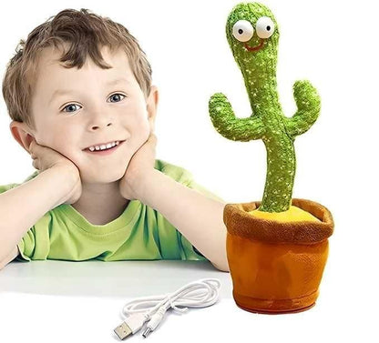 Interactive LED Cactus Toy – Dancing, Singing, and Talking Plush for Children