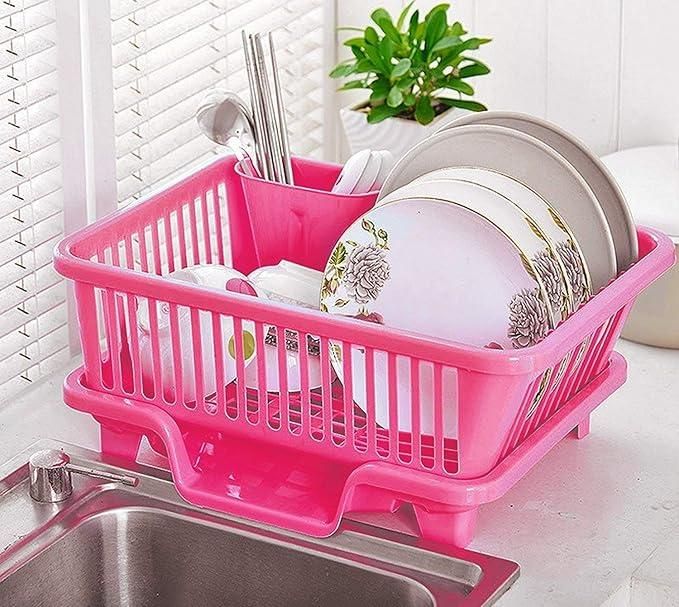 3 in 1 Kitchen Dish Drainer – Multi-Functional Rack for Drying, Organizing & Storing