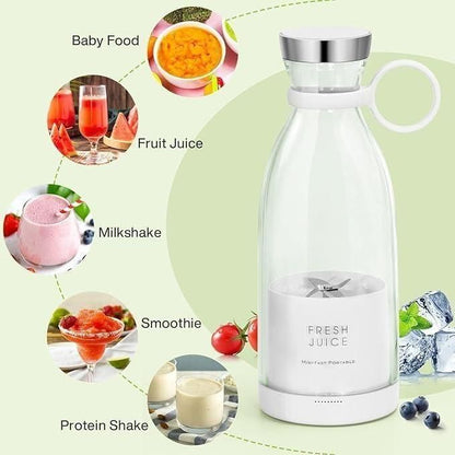USB Rechargeable Juicer Bottle – Portable Mini Blender for Travel, Office & Gym