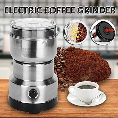 Electric Smash Machine – Multifunction Grain, Nut & Coffee Grinder (300W, Silver)