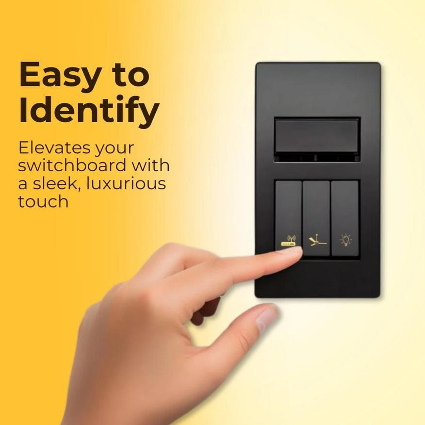 Gold Switch Stickers – Elegant & Functional Labeling for Your Switchboard