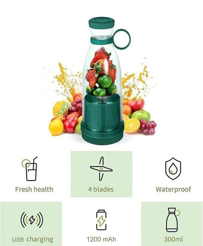 USB Rechargeable Juicer Bottle – Portable Mini Blender for Travel, Office & Gym