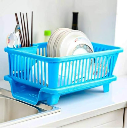 3 in 1 Kitchen Dish Drainer – Multi-Functional Rack for Drying, Organizing & Storing