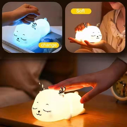 Nursery Night Light with Touch Sensor – Soft Silicone Shade & Battery Operated