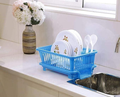 3 in 1 Kitchen Dish Drainer – Multi-Functional Rack for Drying, Organizing & Storing