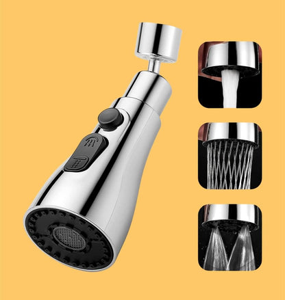 3 Modes Kitchen Sink Faucet – Stainless Steel High-Pressure Tap