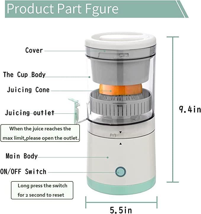 Electric Citrus Juicer – Portable, Rechargeable & High-Efficiency Juicing