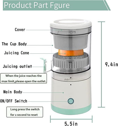 Electric Citrus Juicer – Portable, Rechargeable & High-Efficiency Juicing