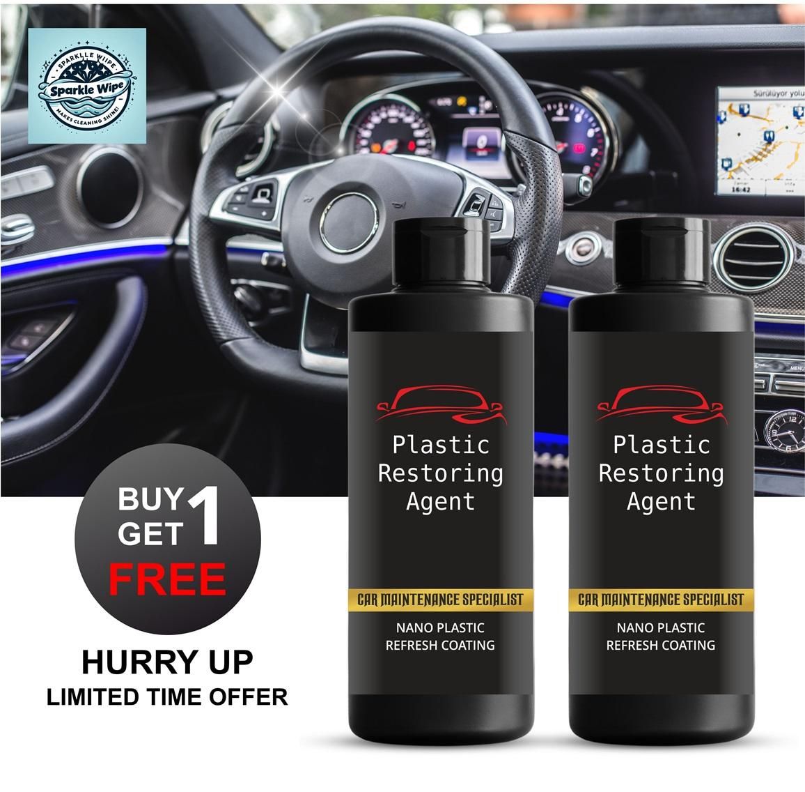 Nano Plastic Revitalizing Coating for Car 100ml (Pack of 2)