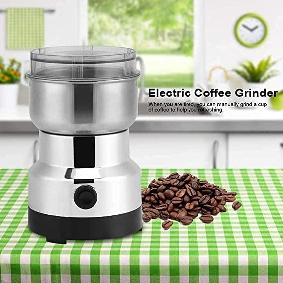 Electric Smash Machine – Multifunction Grain, Nut & Coffee Grinder (300W, Silver)