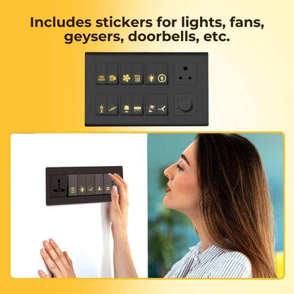 Gold Switch Stickers – Elegant & Functional Labeling for Your Switchboard